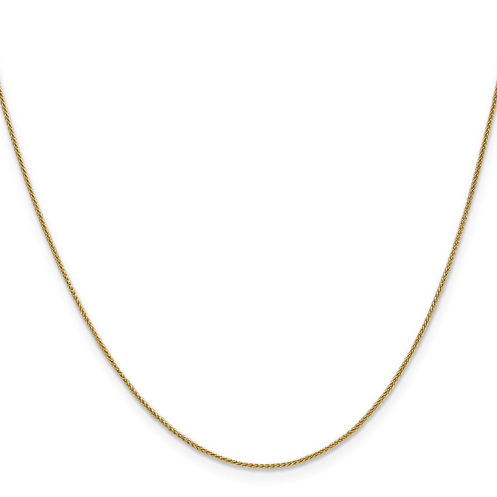 18 Inch 10K Yellow Gold .8mm Spiga Chain Necklace