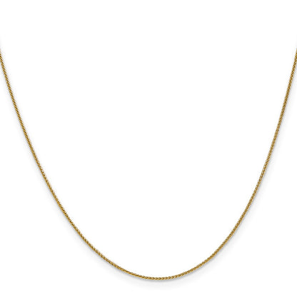 18 Inch 10K Yellow Gold .8mm Spiga Chain Necklace