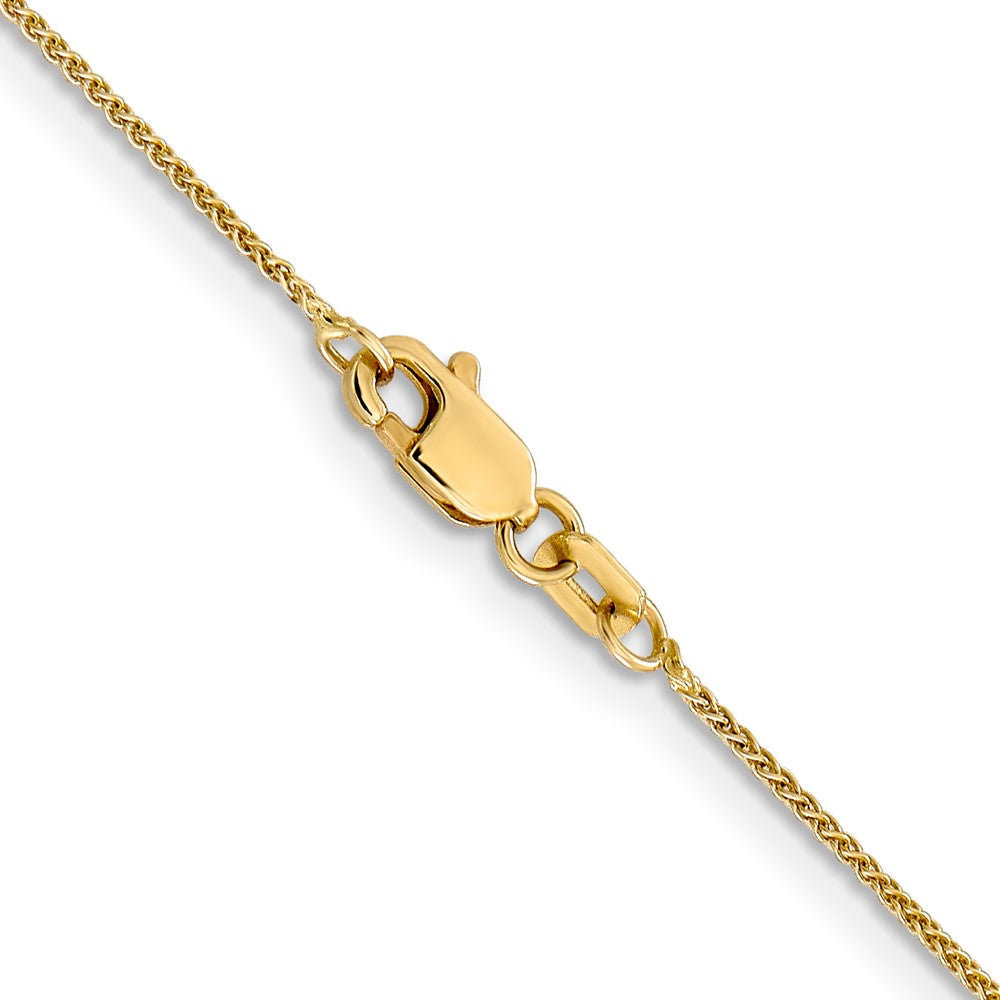 18 Inch 10K Yellow Gold .8mm Spiga Chain Necklace
