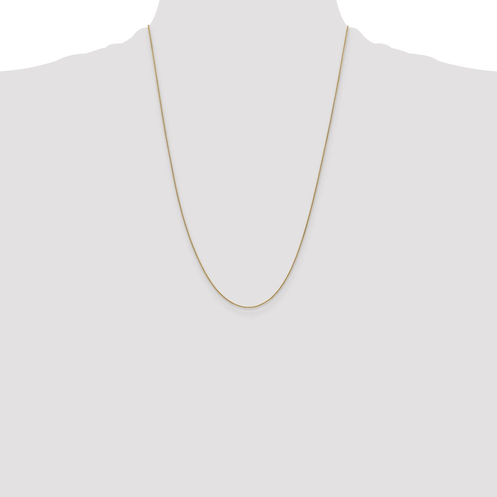 24 Inch 10K Yellow Gold .8mm Spiga Chain Necklace