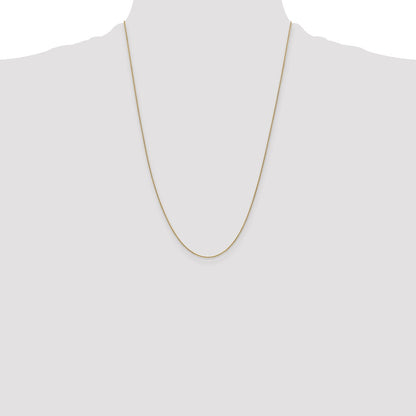 24 Inch 10K Yellow Gold .8mm Spiga Chain Necklace