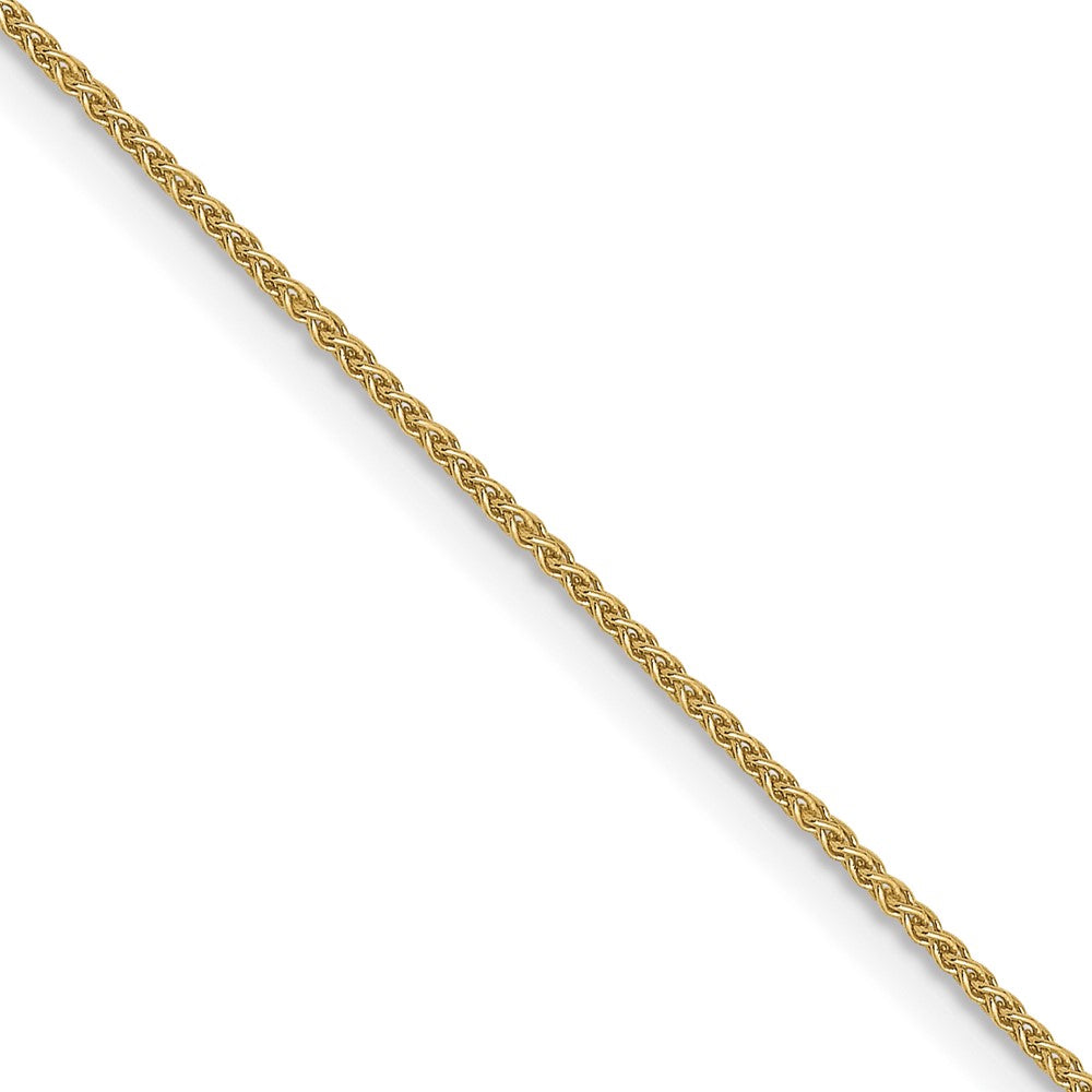 16 Inch 10K Yellow Gold .8mm Spiga Chain Necklace