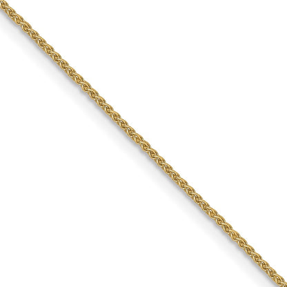 18 Inch 10K Yellow Gold .8mm Spiga Chain Necklace