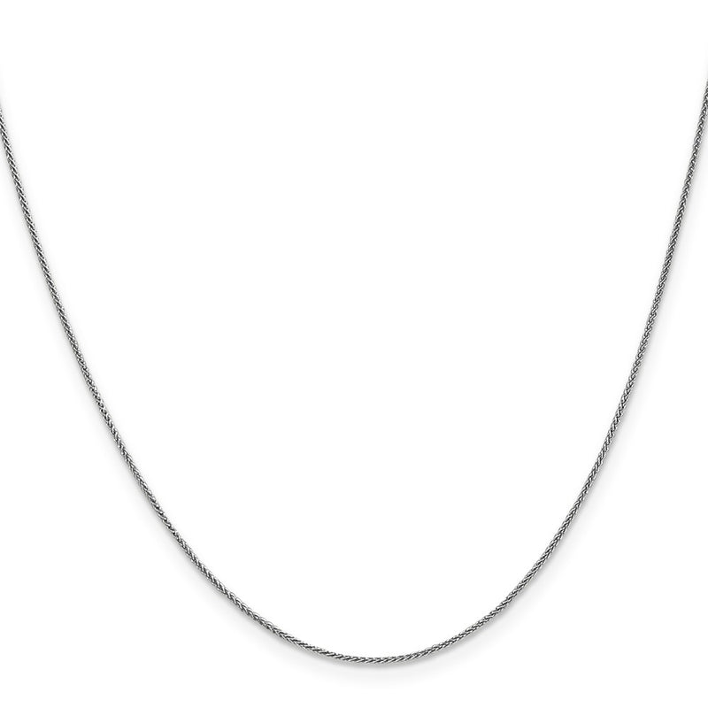 16 Inch 10K White Gold .8mm Spiga Chain Necklace