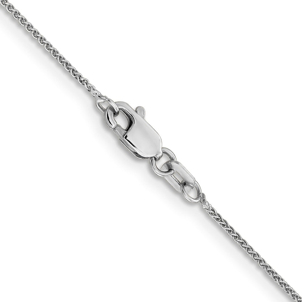 18 Inch 10K White Gold .8mm Spiga Chain Necklace