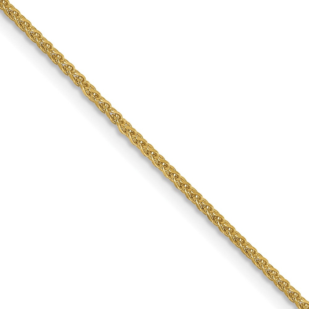 22 Inch 10K Yellow Gold 1.25mm D/C Spiga Chain Necklace