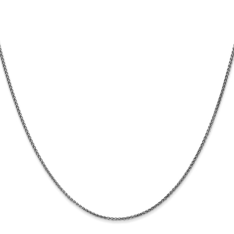16 Inch 10K White Gold 1.25mm D/C Spiga Chain Necklace