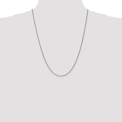 10K White Gold 1.25mm D/C Spiga Chain