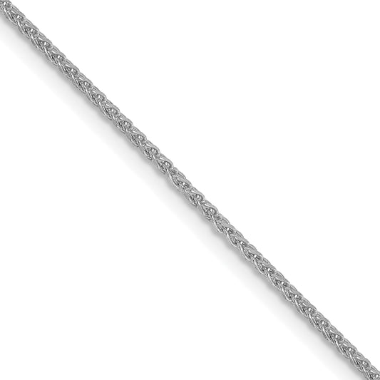 10K White Gold 1.25mm D/C Spiga Chain