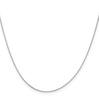 10K White Gold .5mm Baby Box Chain