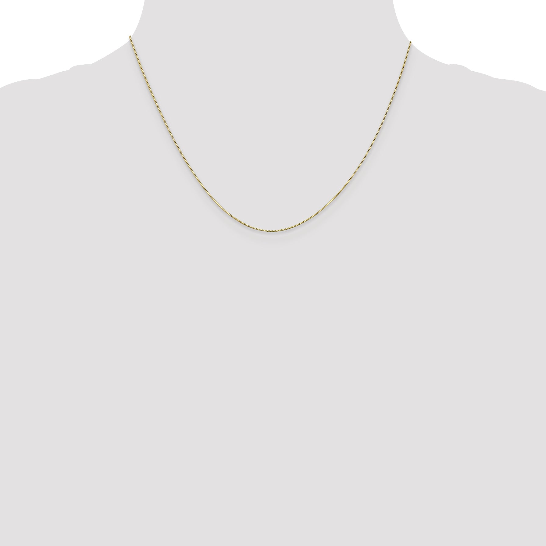 10K White Gold .5mm Baby Box Chain