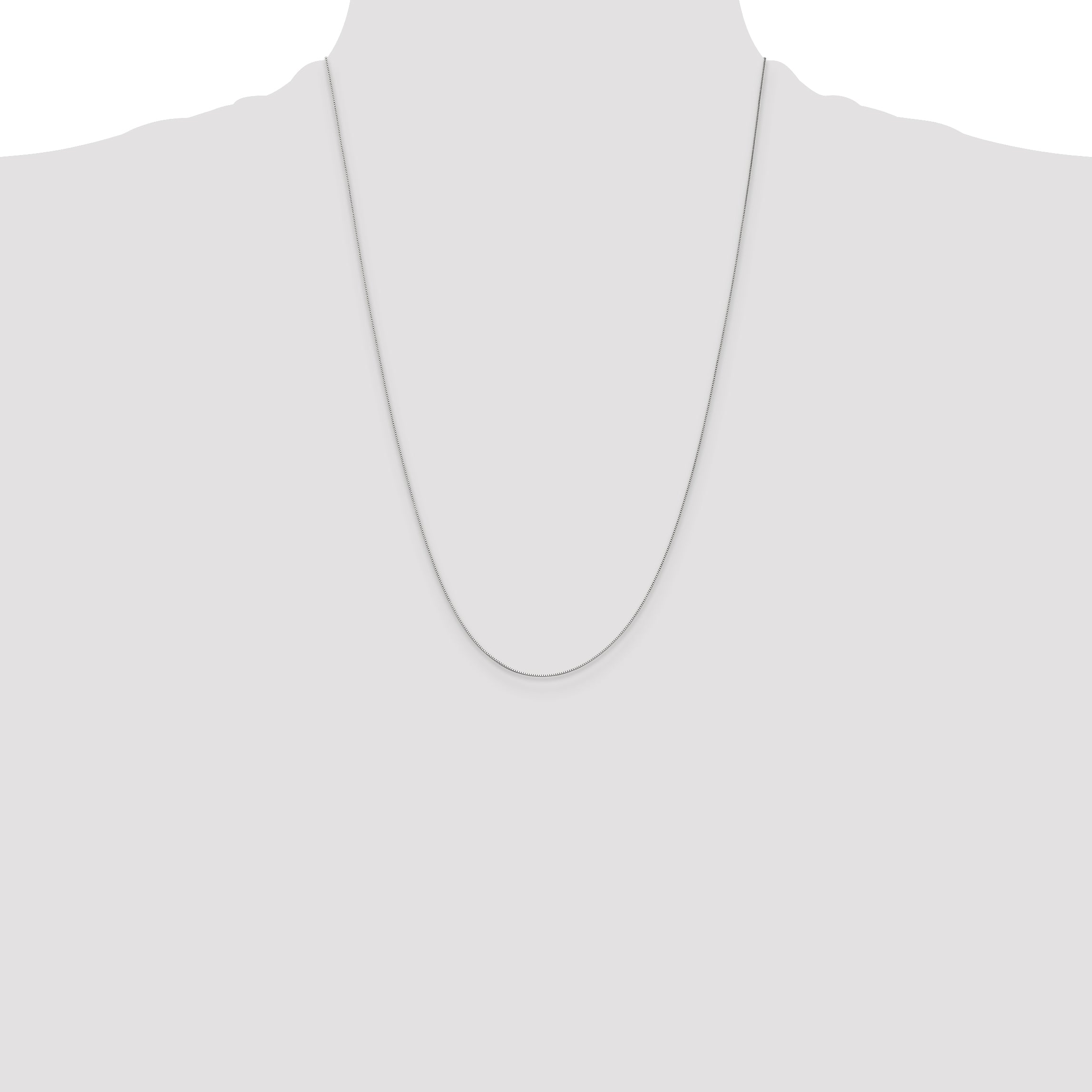10K White Gold .5mm Baby Box Chain