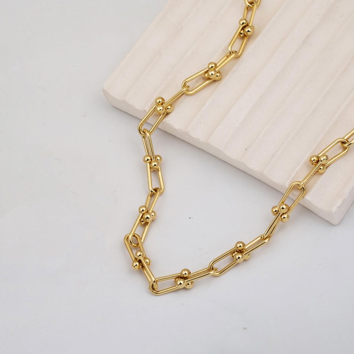 14K Yellow Gold Designer Inspired Chain Necklace (28.33 g)