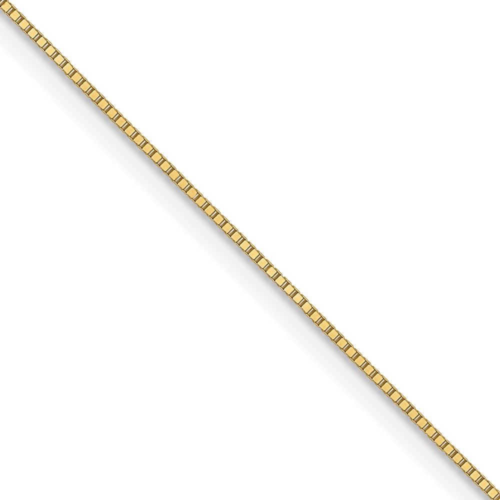 16 Inch 10K Yellow Gold .5mm Baby Box With Lobster Clasp Chain Necklace