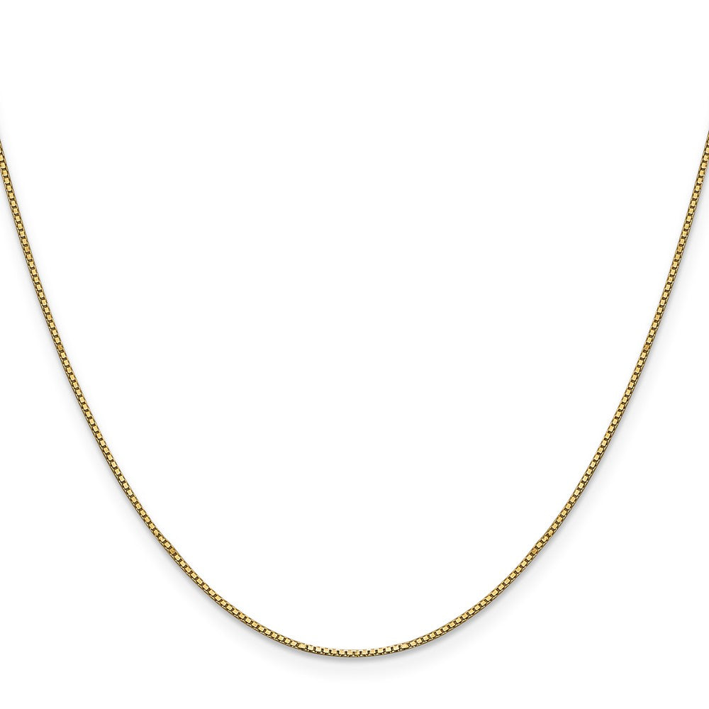 22 Inch 10K Yellow Gold .9mm Box Chain Necklace