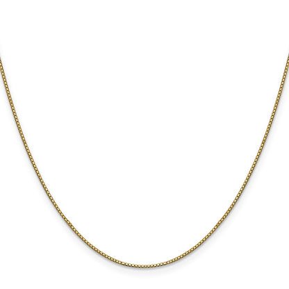 16 Inch 10K Yellow Gold .9mm Box Chain Necklace