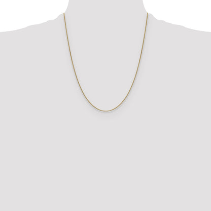 22 Inch 10K Yellow Gold .9mm Box Chain Necklace