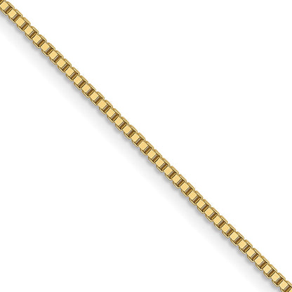 18 Inch 10K Yellow Gold .9mm Box Chain Necklace