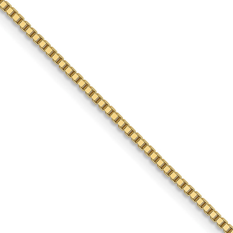 24 Inch 10K Yellow Gold .9mm Box Chain Necklace