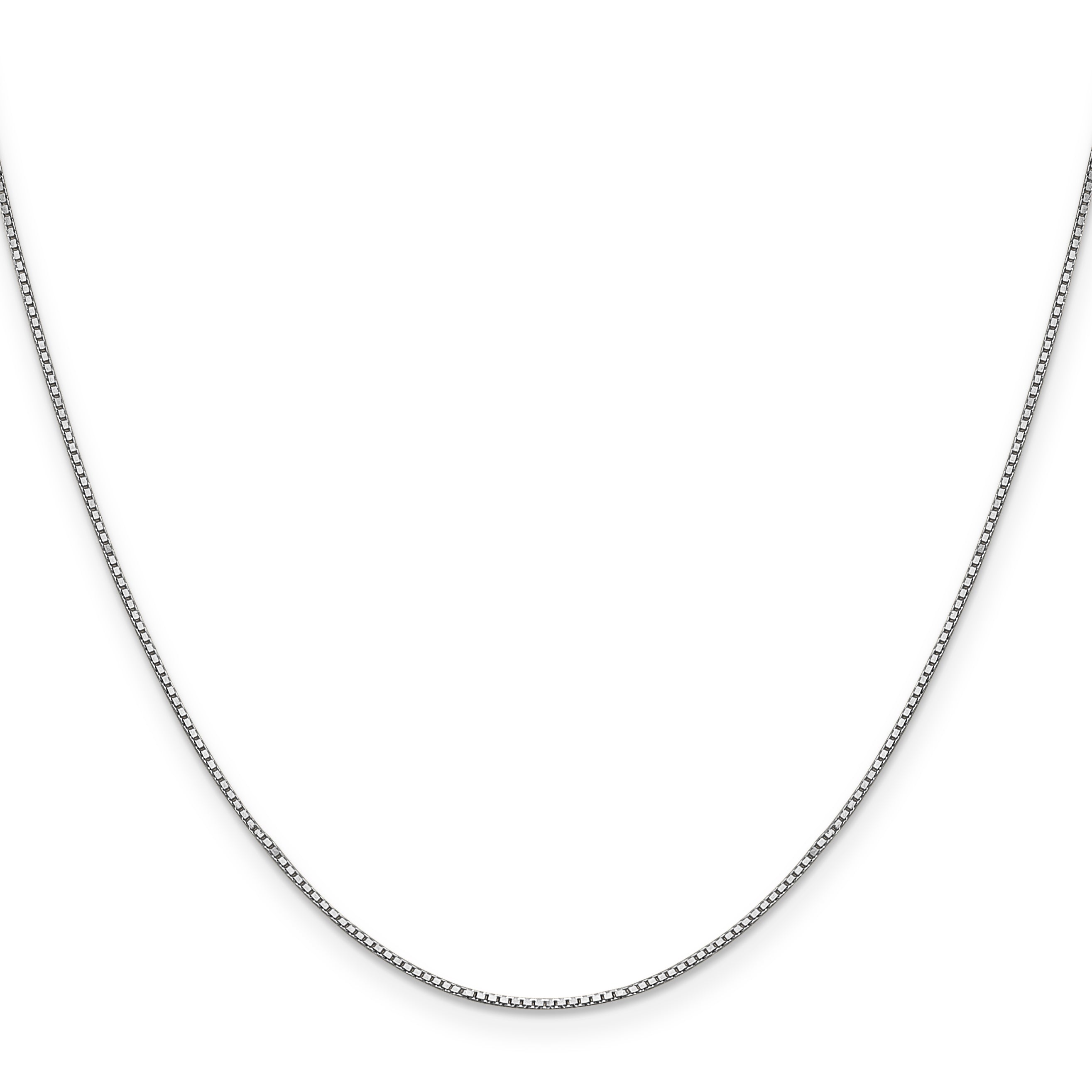 10K White Gold .9mm Box Chain