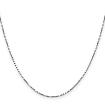 10K White Gold .9mm Box Chain