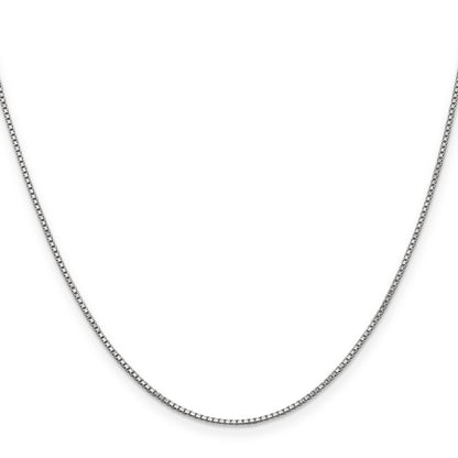 10K White Gold 1mm Box Chain