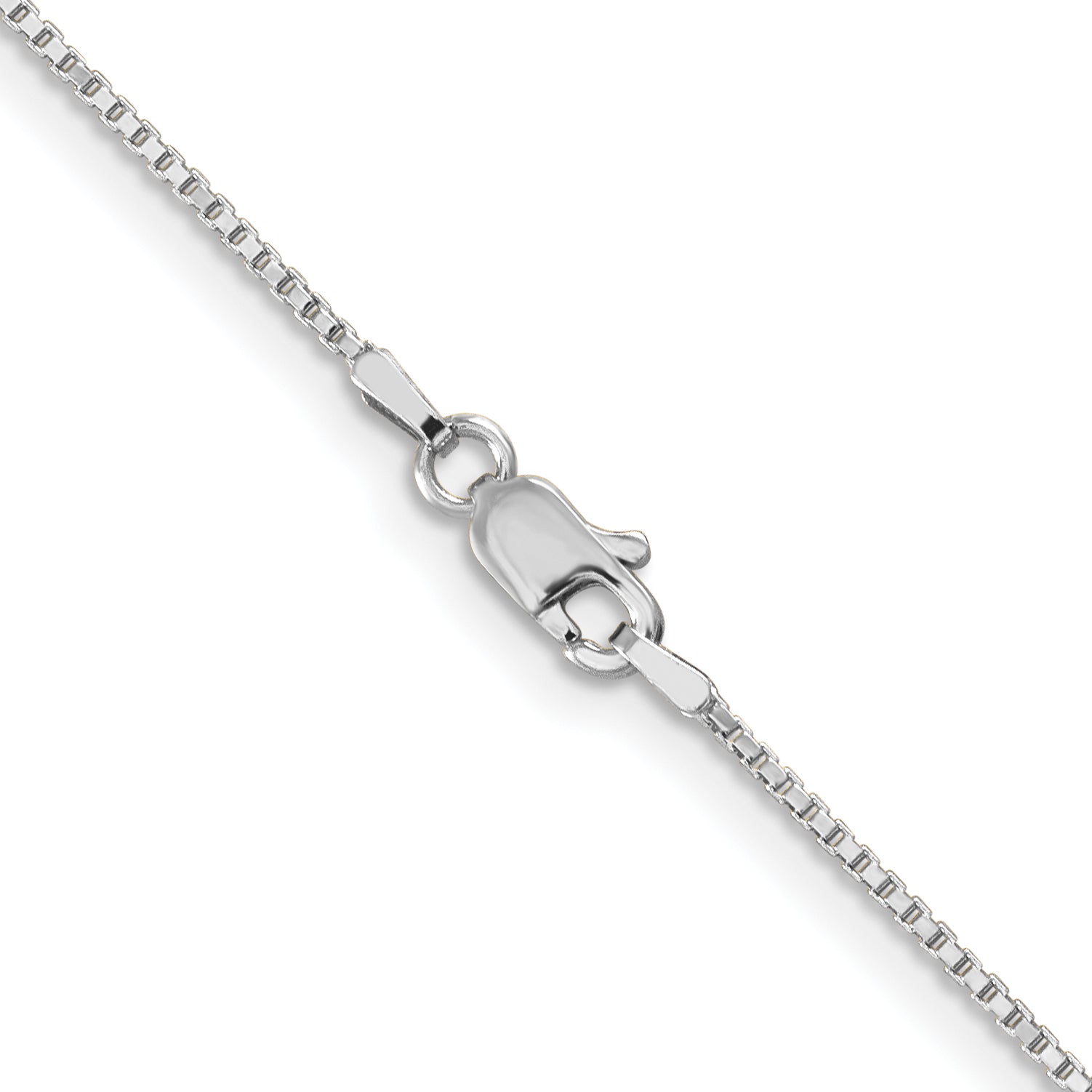 10K White Gold 1mm Box Chain