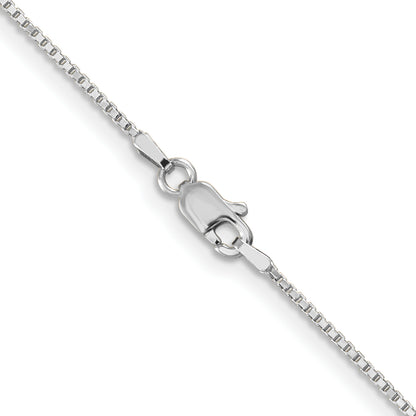 10K White Gold 1mm Box Chain
