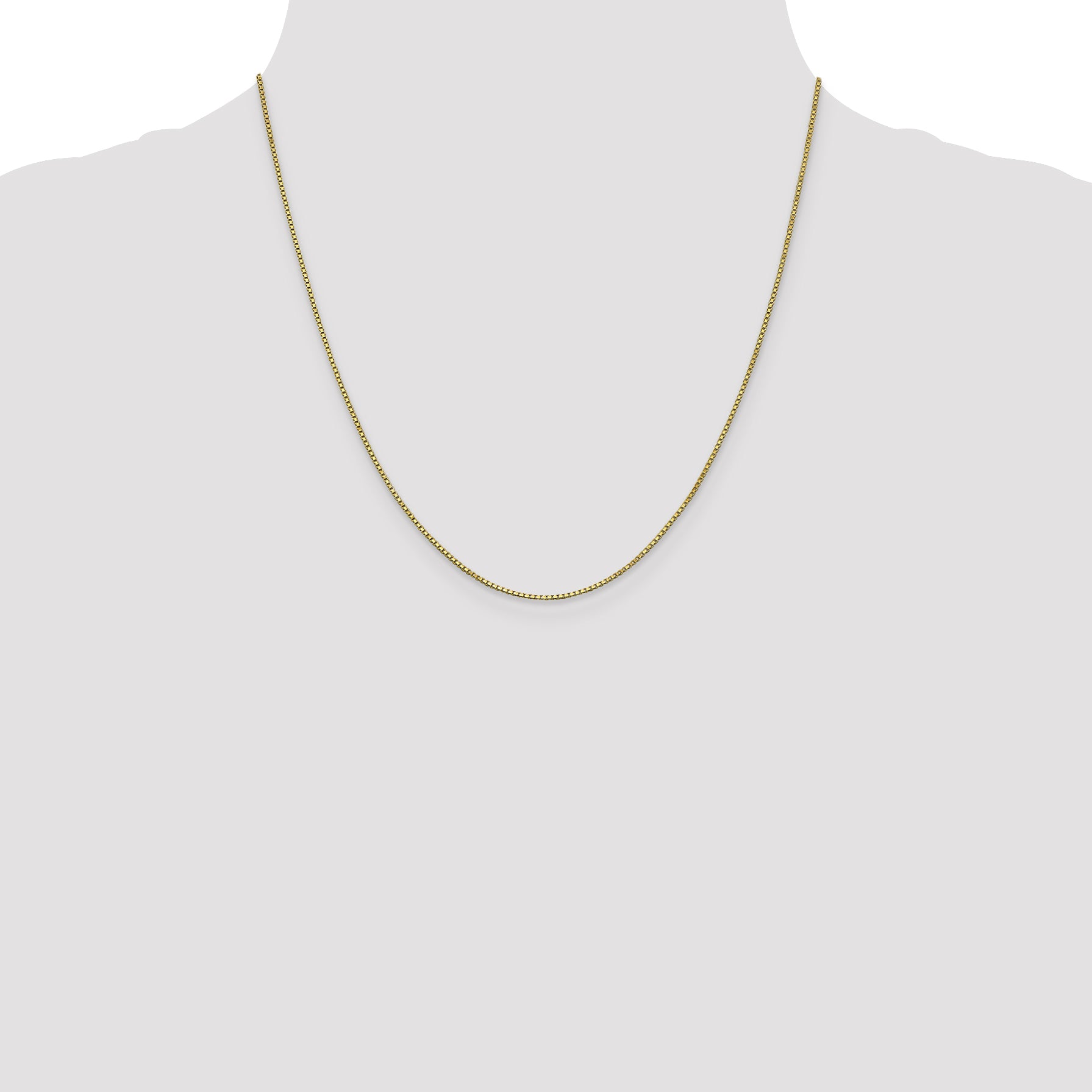 10K White Gold 1mm Box Chain