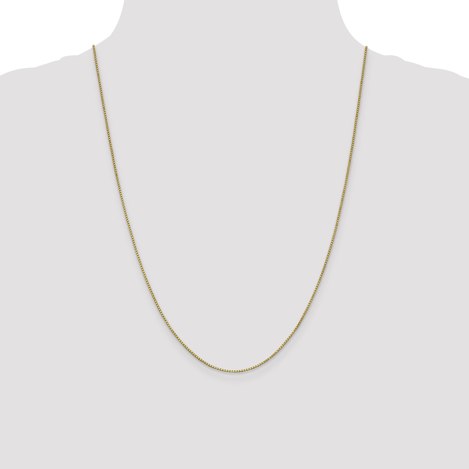 10K White Gold 1mm Box Chain