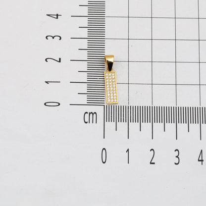 14K Yellow Gold Initial I Cubic Zirconia Necklace