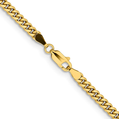 24 Inch 10K Yellow Gold 3.5mm Solid Miami Cuban Chain Necklace
