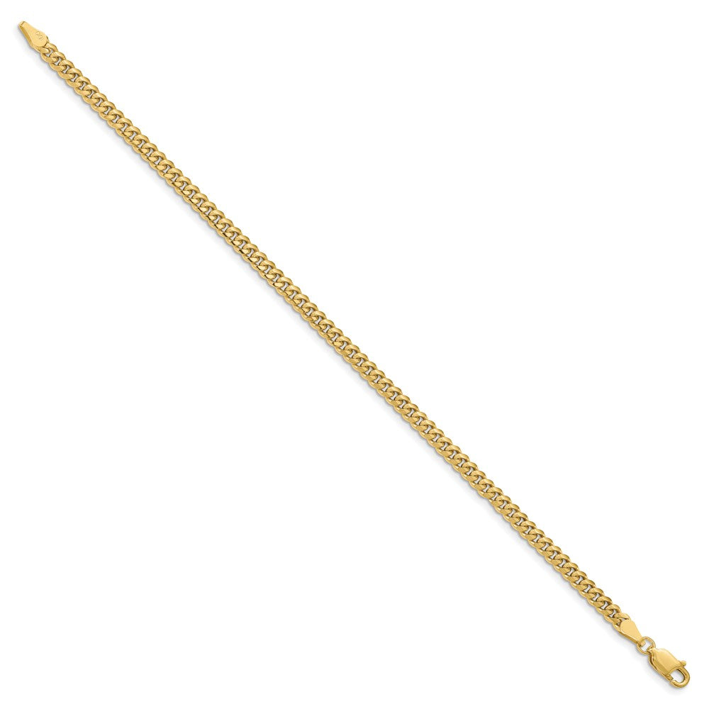 8 Inch 10K Yellow Gold 3.5mm Solid Miami Cuban Chain Bracelet