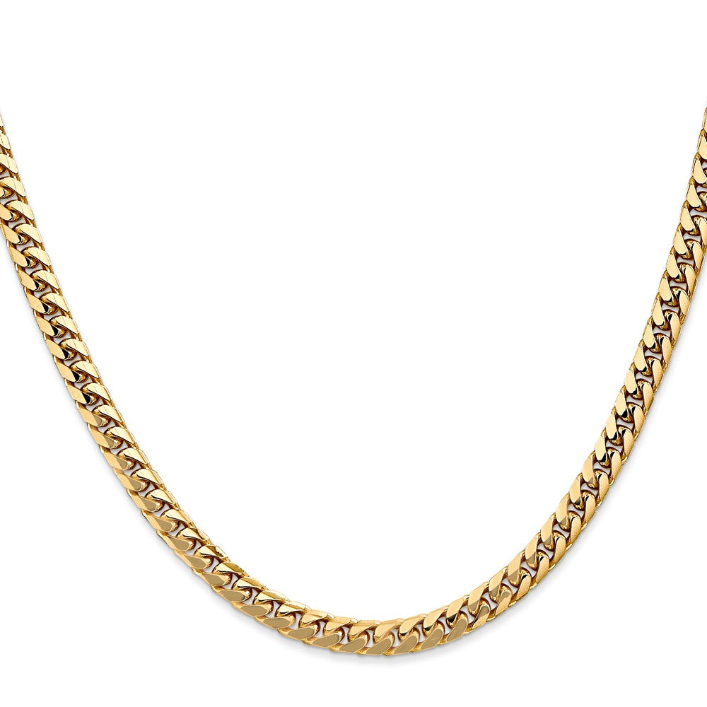 26 Inch 10K Yellow Gold 4.3mm Solid Miami Cuban Chain Necklace