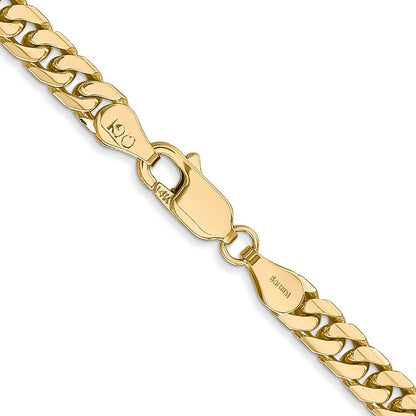 26 Inch 10K Yellow Gold 4.3mm Solid Miami Cuban Chain Necklace