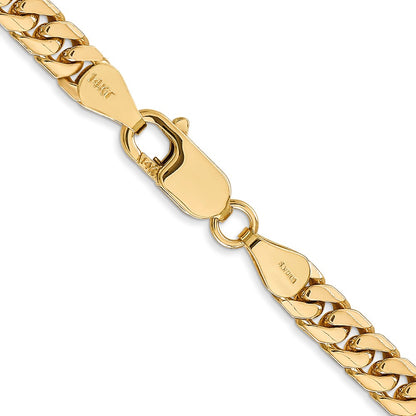 2 Inch 10K Yellow Gold 5mm Solid Miami Cuban Chain Necklace