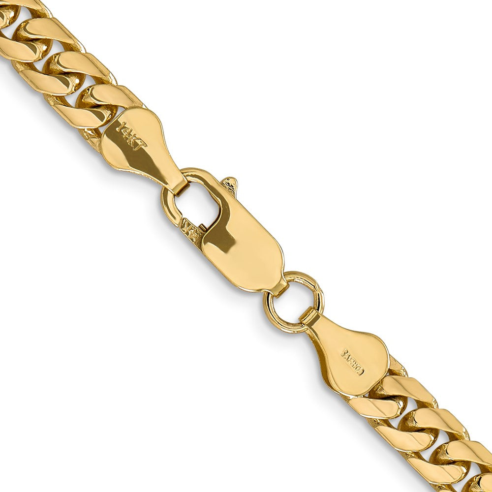 22 Inch 10K Yellow Gold 5.5mm Solid Miami Cuban Chain Necklace