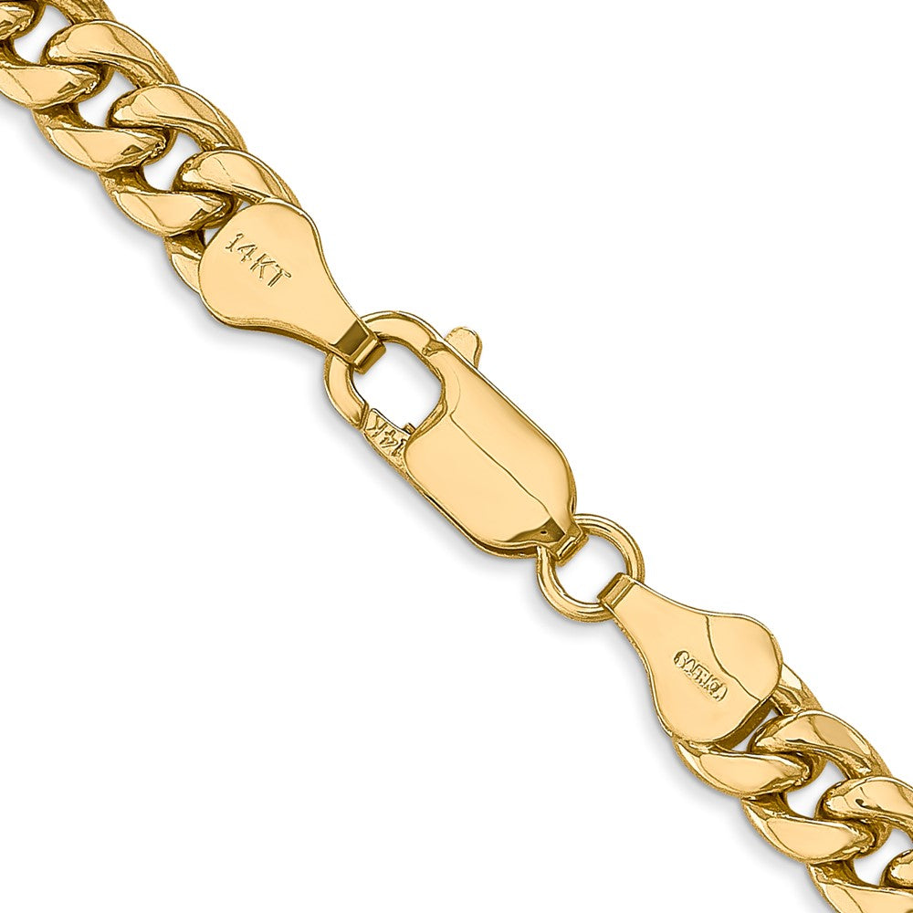 26 Inch 10K Yellow Gold 6mm Semi Solid Miami Cuban Chain Necklace