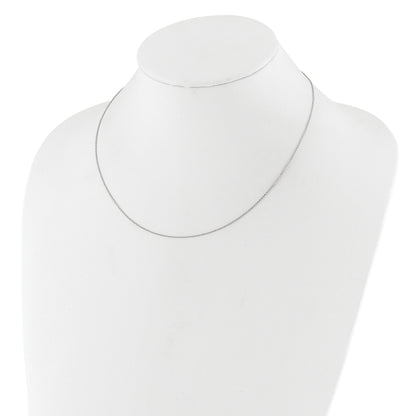 10K White Gold Wg .95mm D/C Round Cable 1In+1In Adjustable Chain