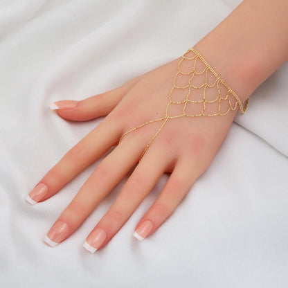 14K Yellow Gold Mini Ball Chain Shahmaran Bracelet