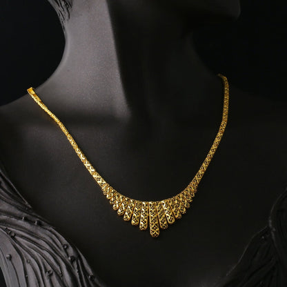 14K Yellow Gold Cleopatra Design Jewelry Set