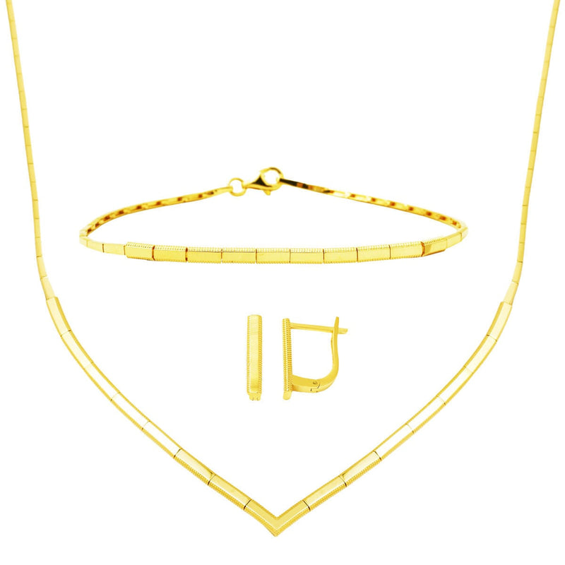 14K Yellow Gold Ajda Bridal Jewelry Set