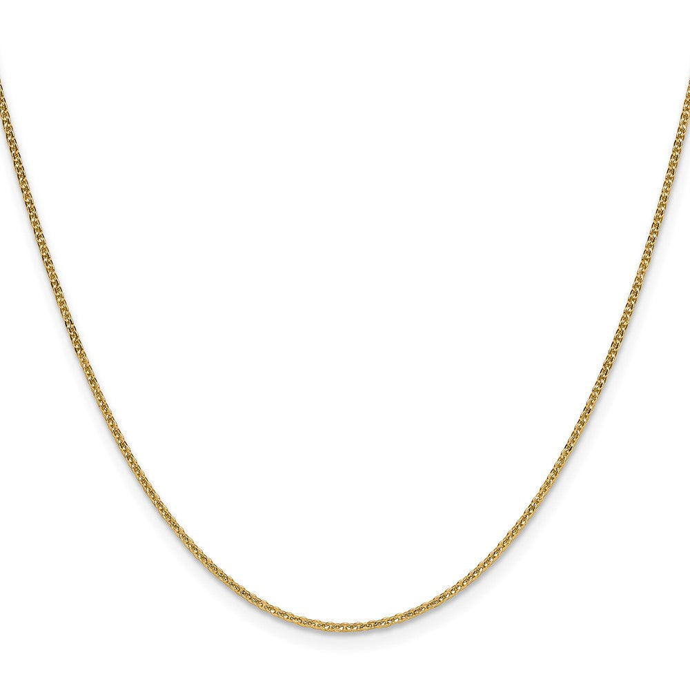 22 Inch 10K Yellow Gold 1.4mm Flat Cable Chain Necklace