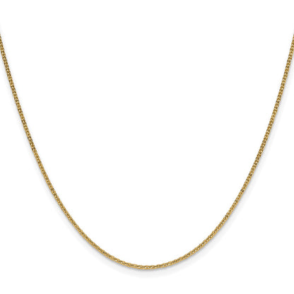 22 Inch 10K Yellow Gold 1.4mm Flat Cable Chain Necklace