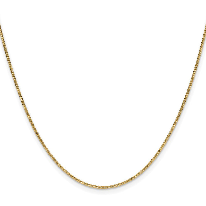 22 Inch 10K Yellow Gold 1.4mm Flat Cable Chain Necklace