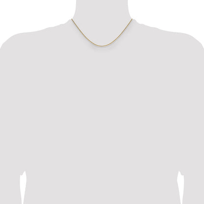 16 Inch 10K Yellow Gold 1.4mm Flat Cable Chain Necklace