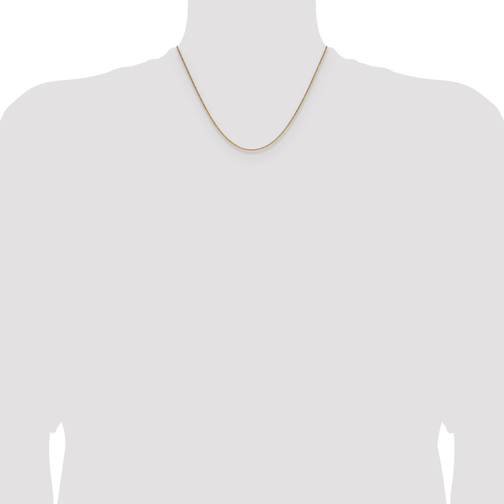 18 Inch 10K Yellow Gold 1.4mm Flat Cable Chain Necklace