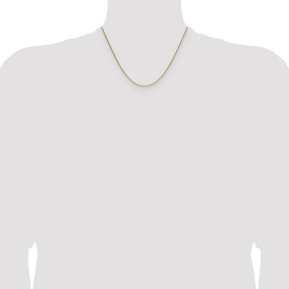 18 Inch 10K Yellow Gold 1.4mm Flat Cable Chain Necklace