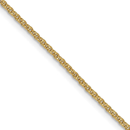22 Inch 10K Yellow Gold 1.4mm Flat Cable Chain Necklace