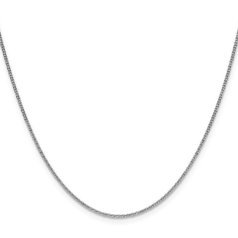 18 Inch 10K White Gold 1.4mm Flat Cable Chain Necklace